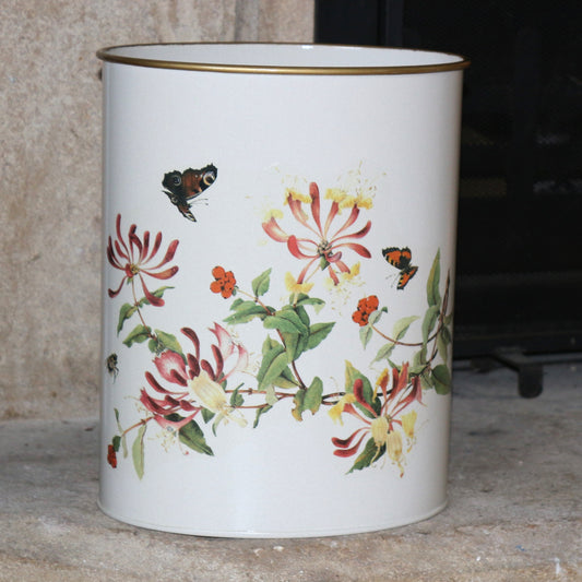 Oval Waste Paper Bin: Honeysuckle