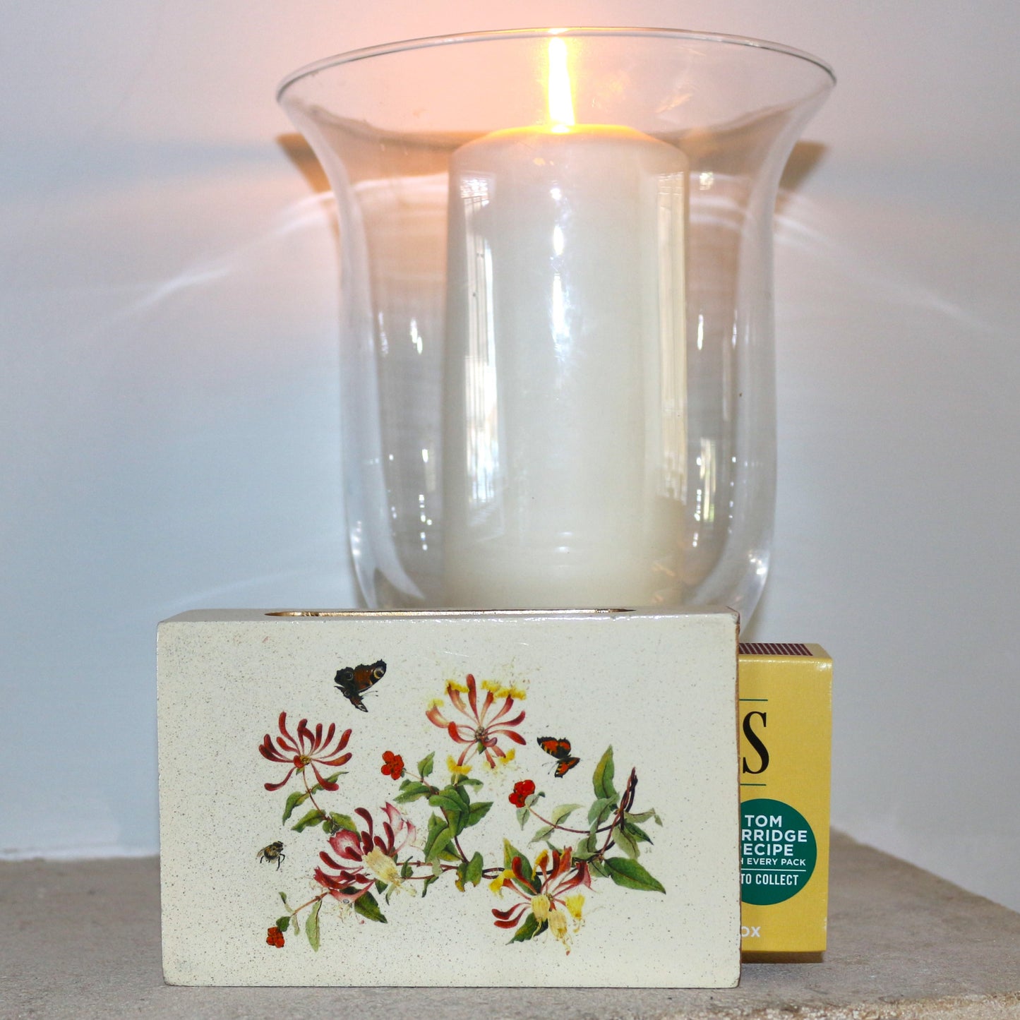 Standard Wooden Matchbox Cover with Matches: Honeysuckle