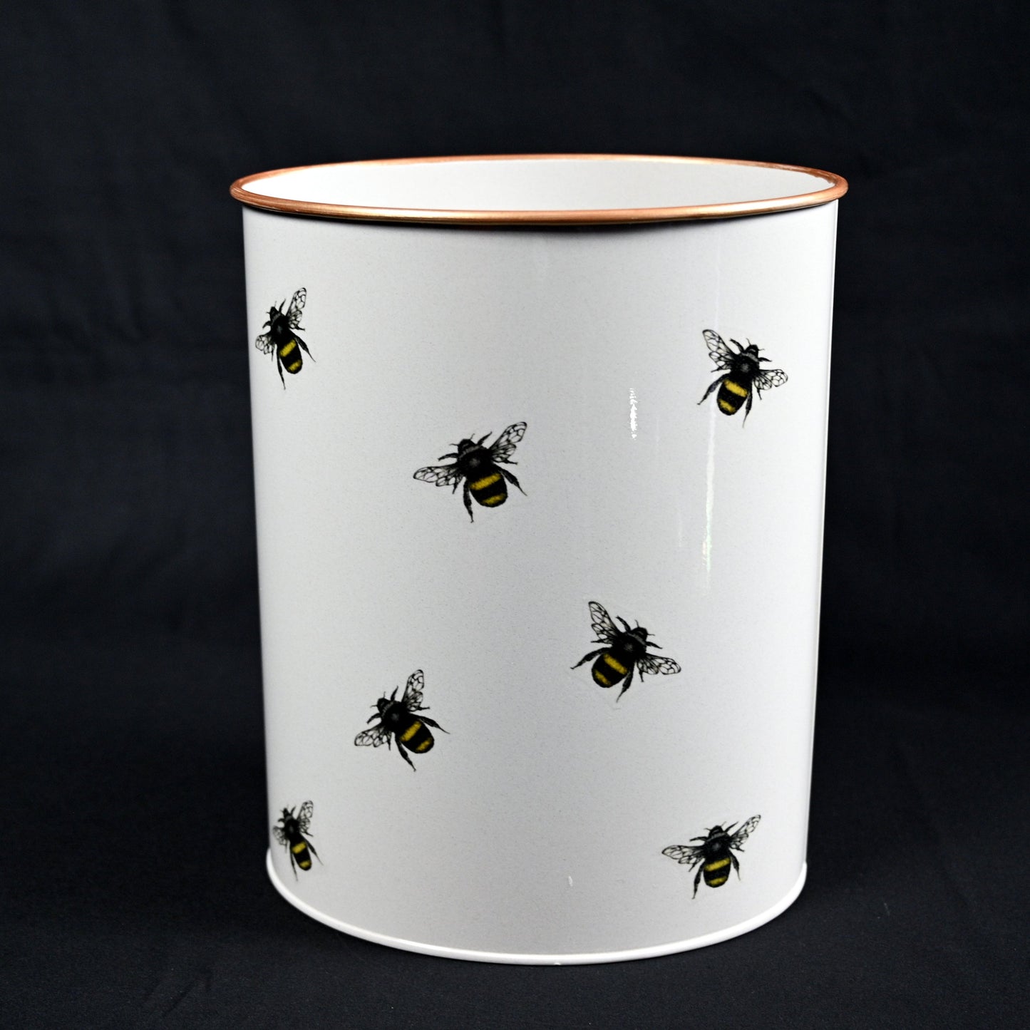 Oval Waste Paper Bin: Bee