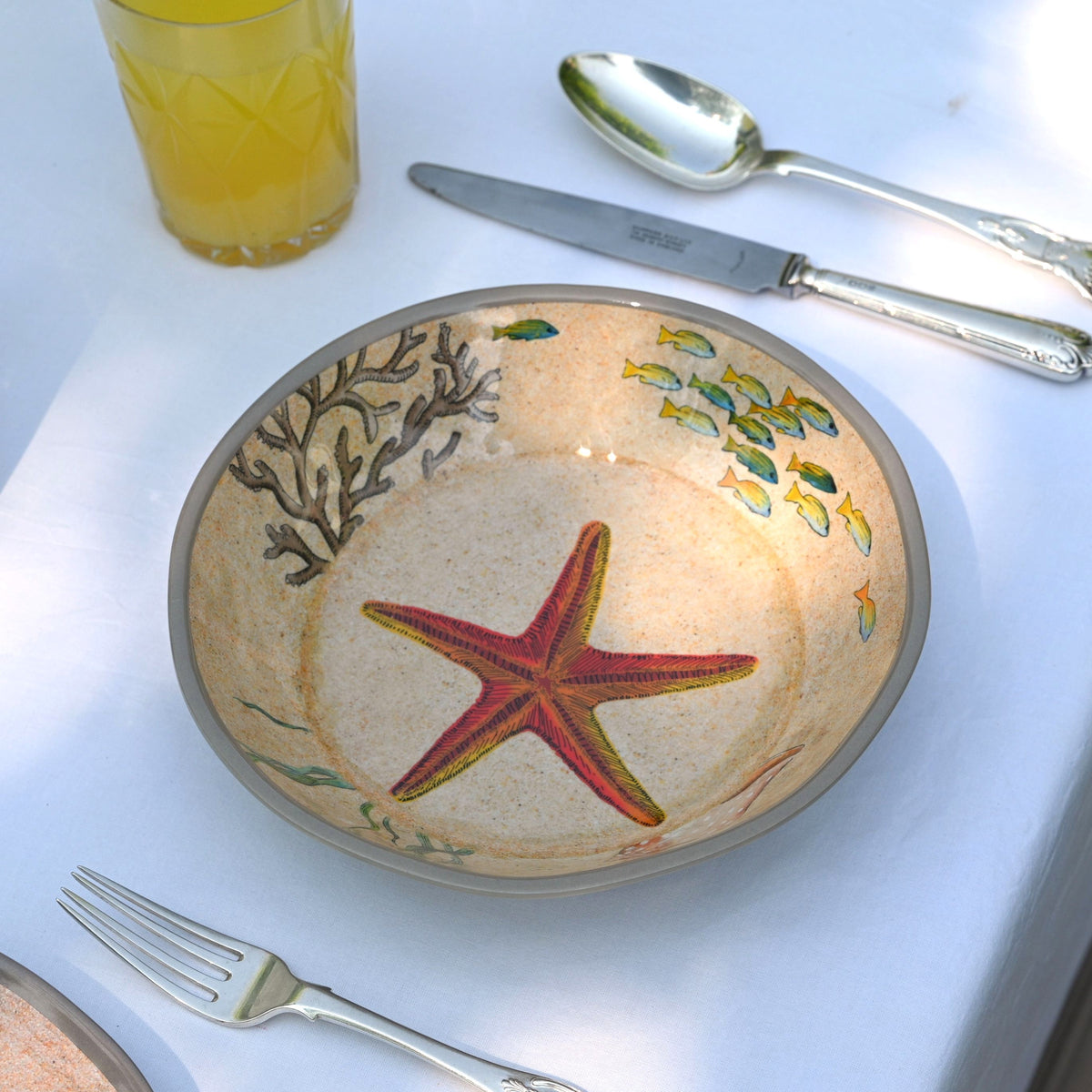 Melamine Soup/Cereal Bowls - Starfish (pair)