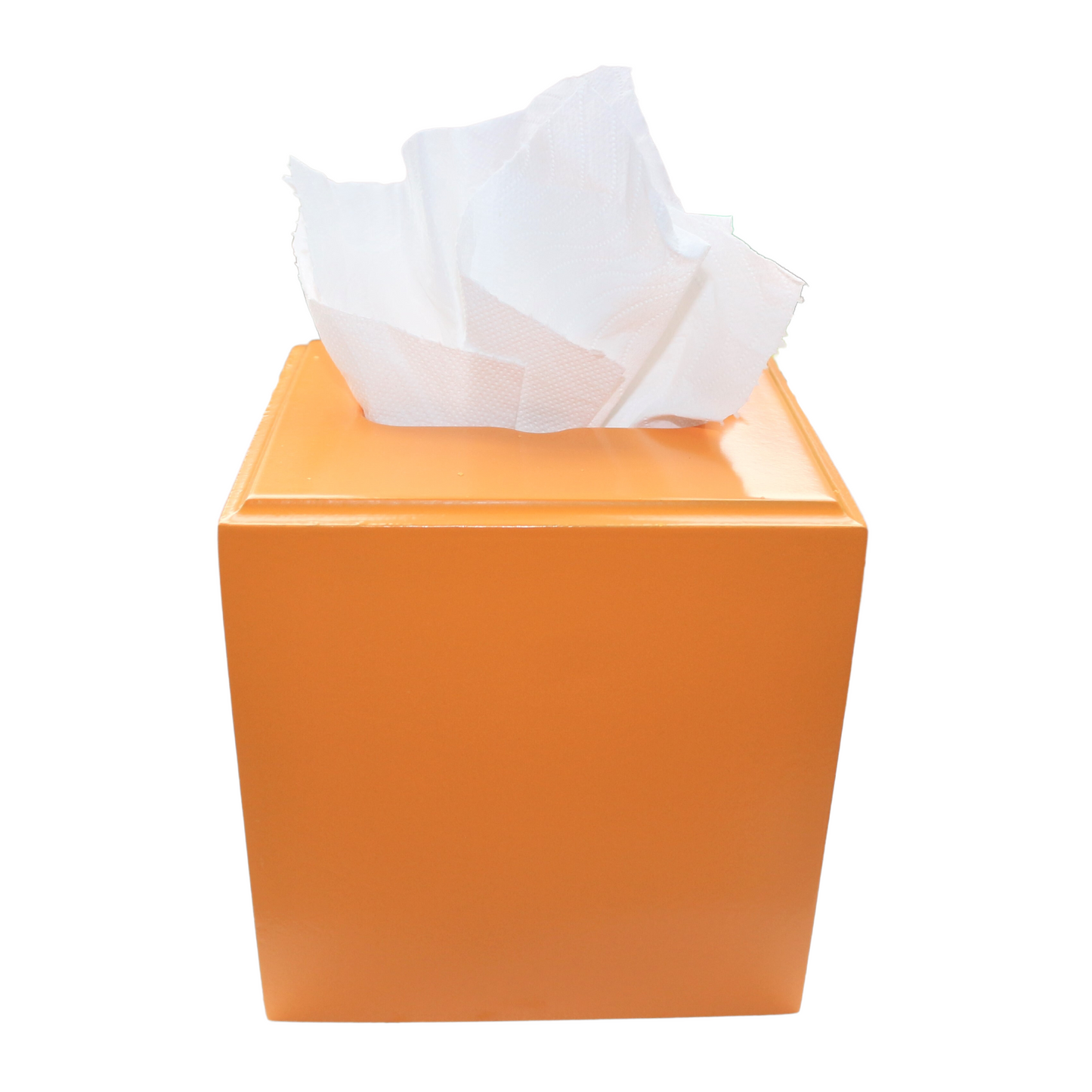 Square Tissue Box Cover: Tangerine
