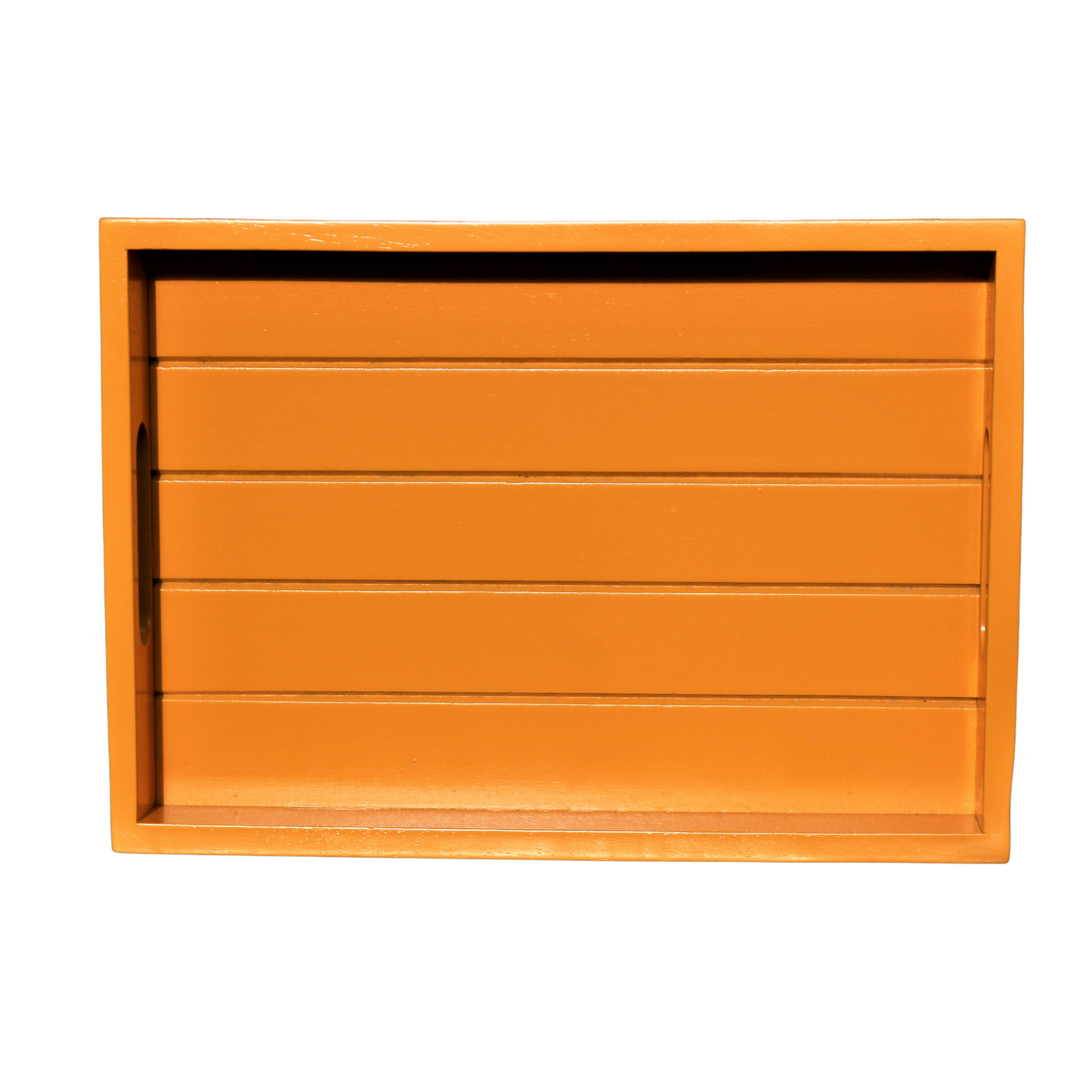 Rectangular Wooden Tray: Tangerine