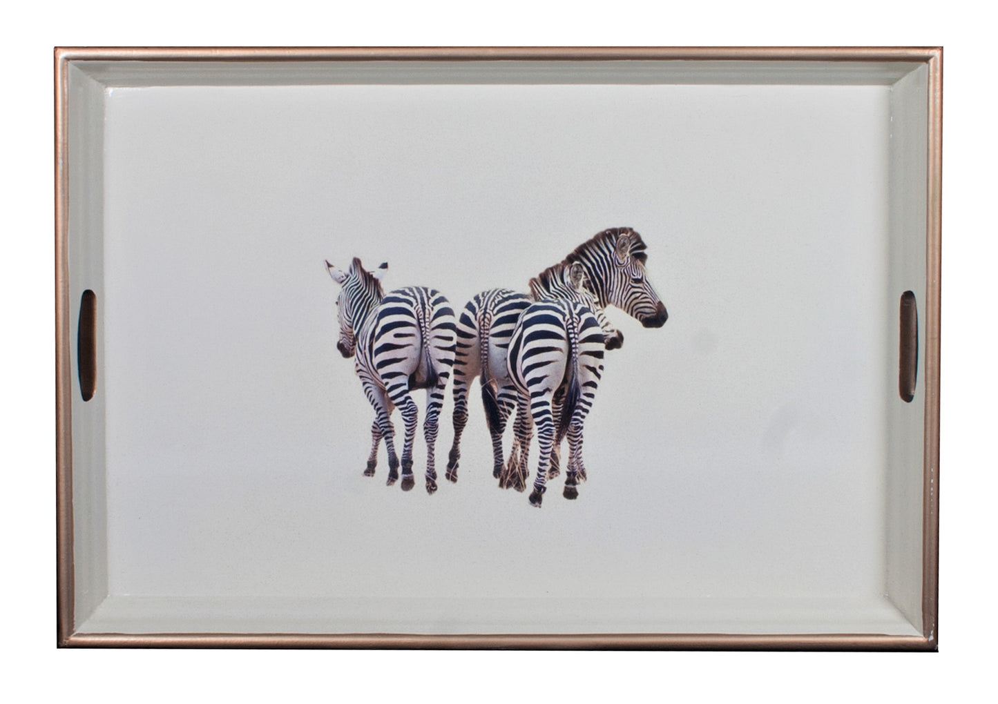 Large Rectangular Tray: Zebra