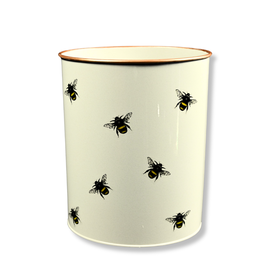 Oval Waste Paper Bin: Bee