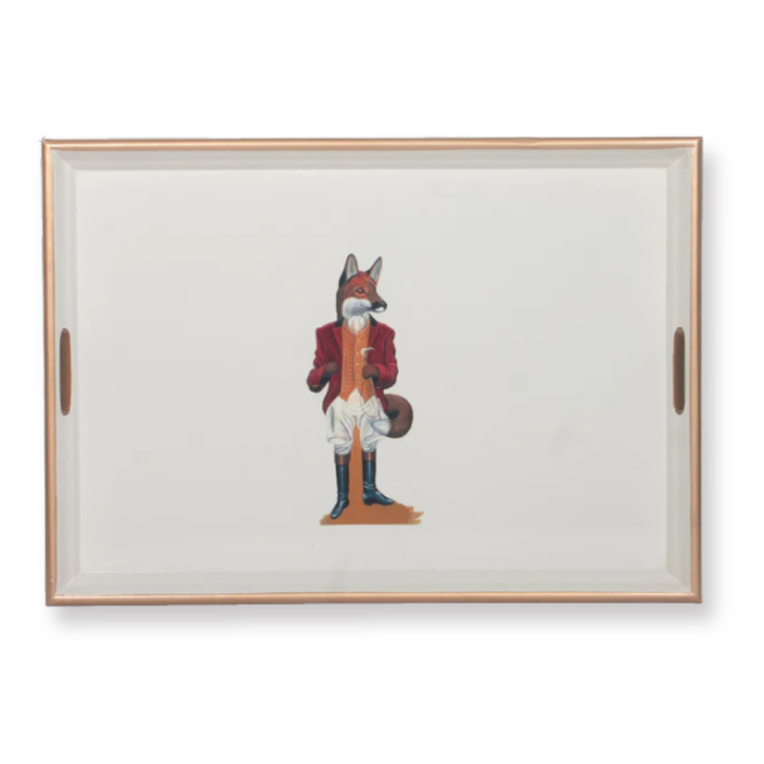 Large Rectangular Tray: Fox