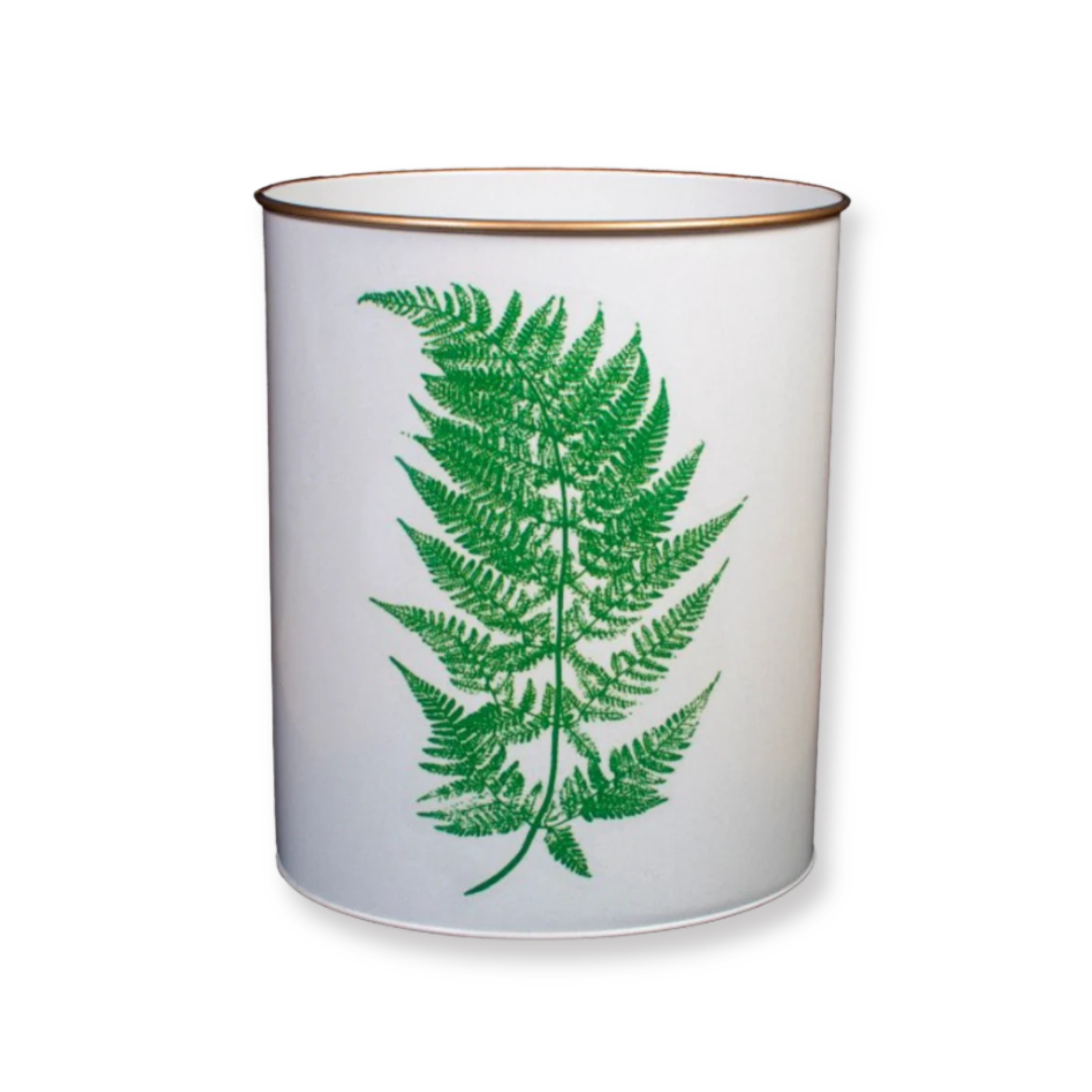 Oval Waste Paper Bin: Fern