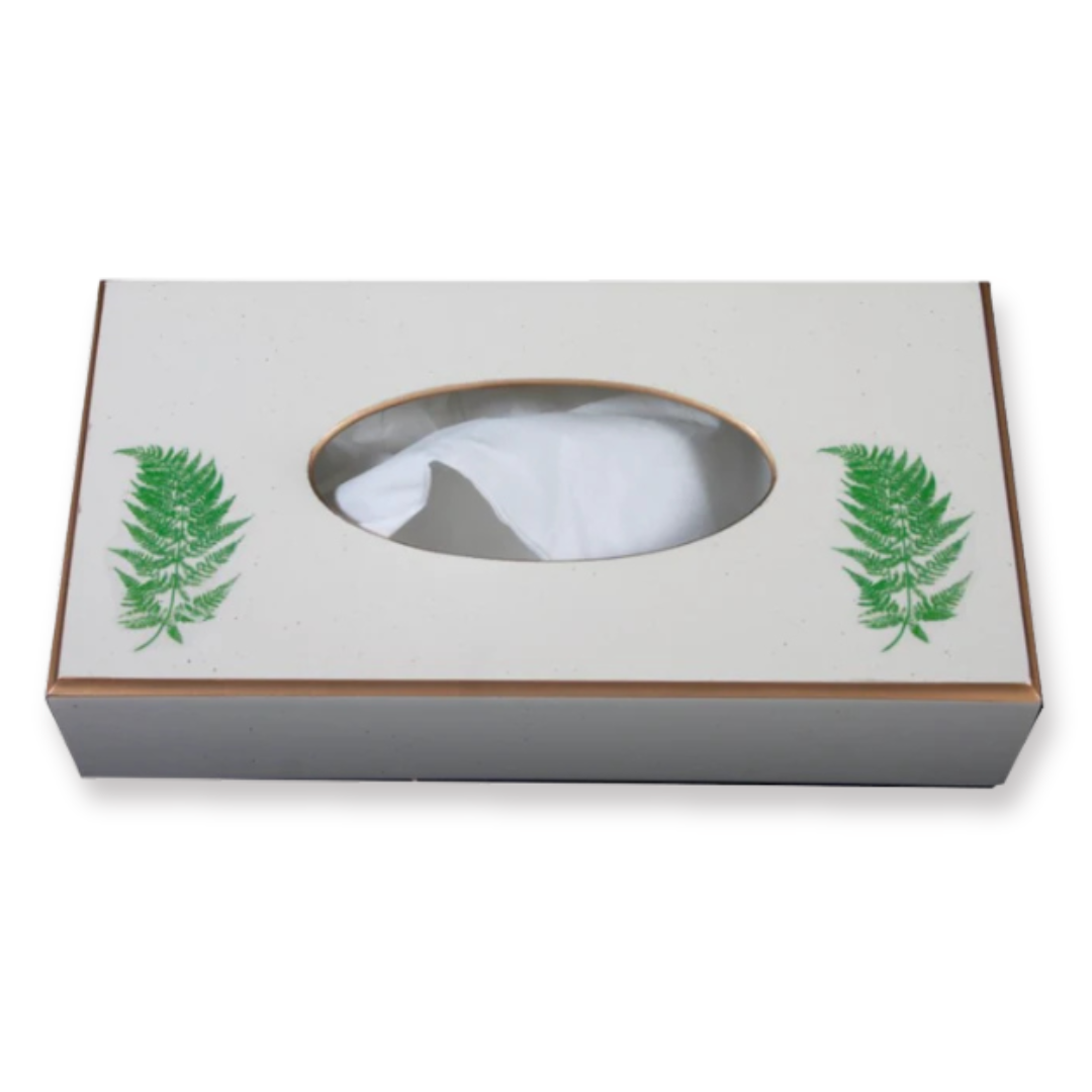 Rectangular Tissue Box: Fern