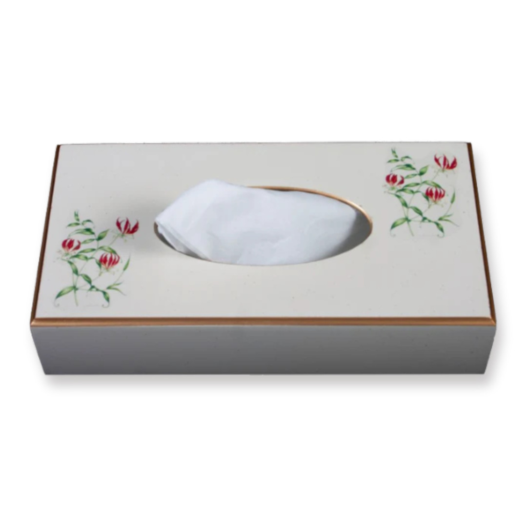 Rectangular Tissue Box cover: Flame Lily