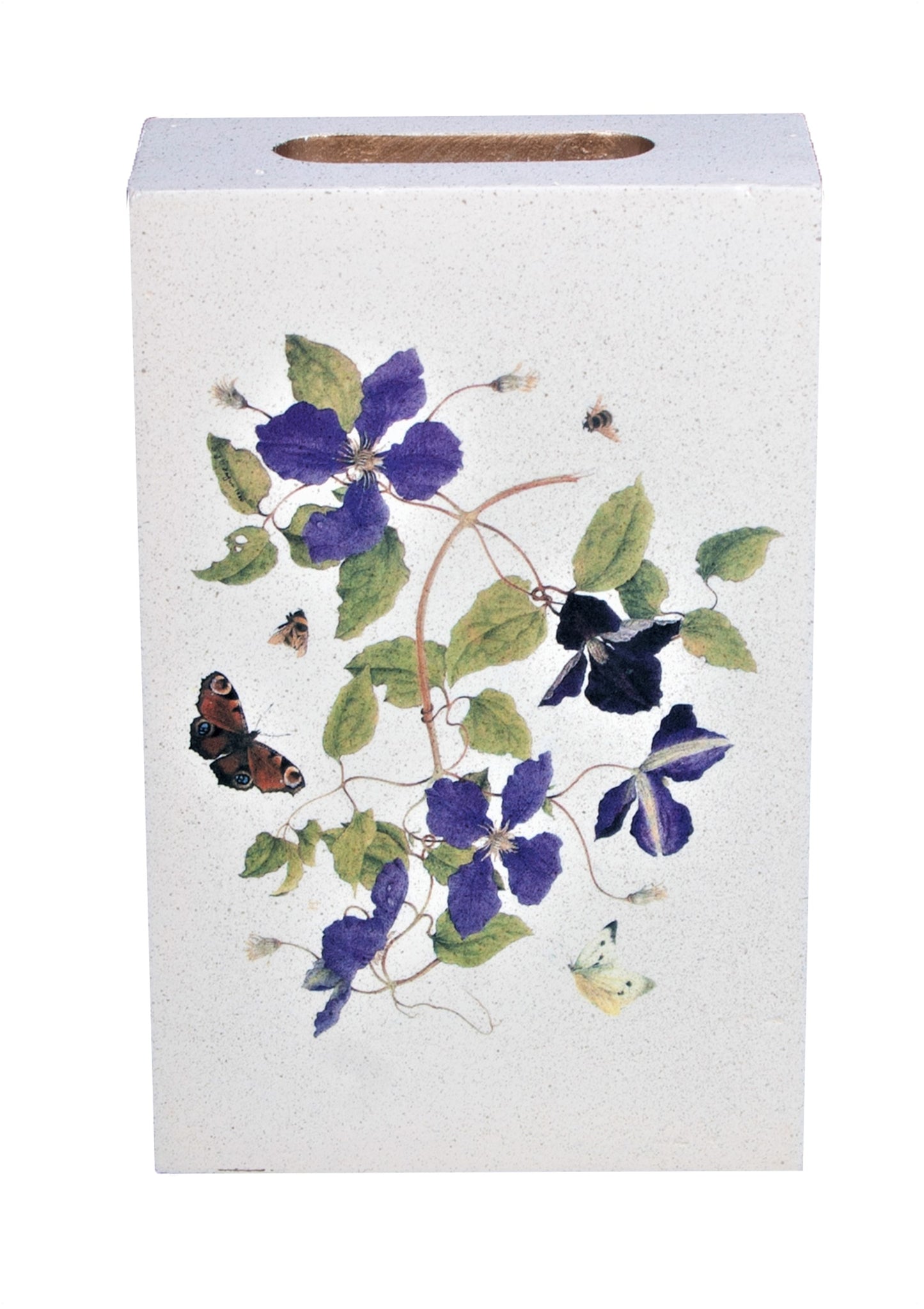 clematis wooden matchbox cover