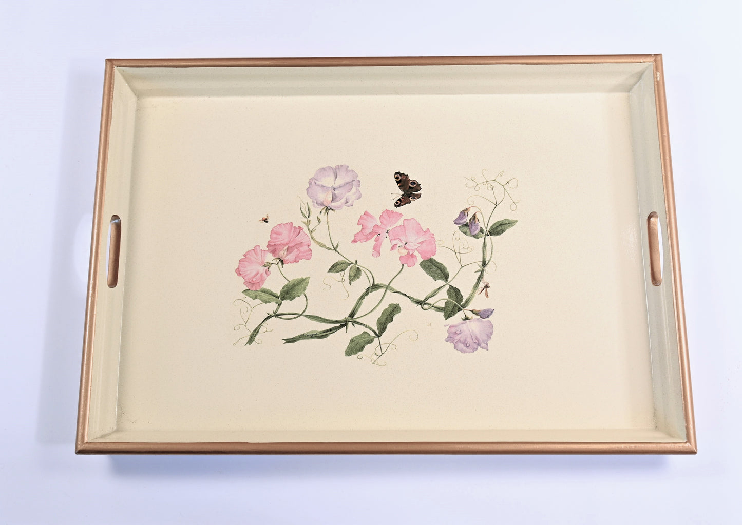 Large Rectangular Tray: Sweet Pea