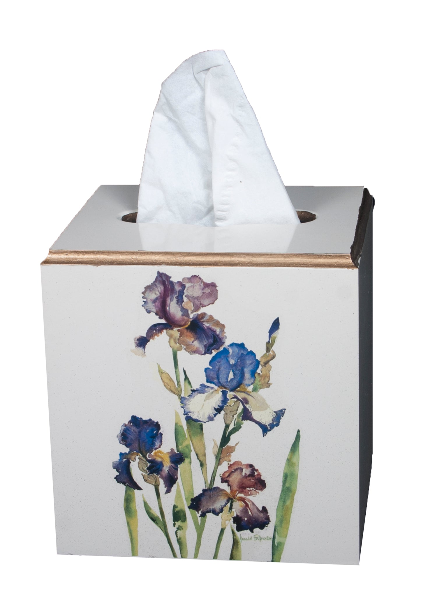 Square Tissue Box Cover: Iris