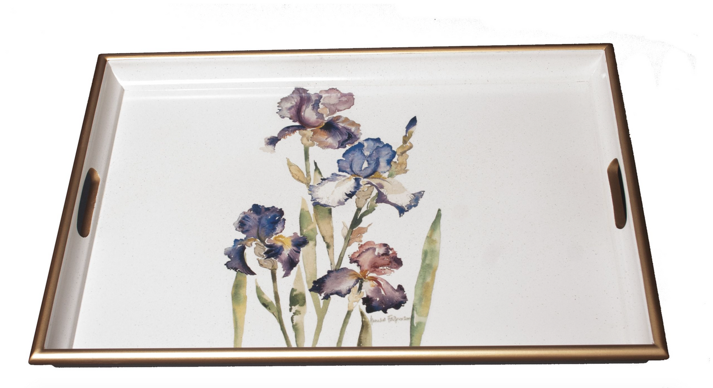Large Rectangular Tray: Iris