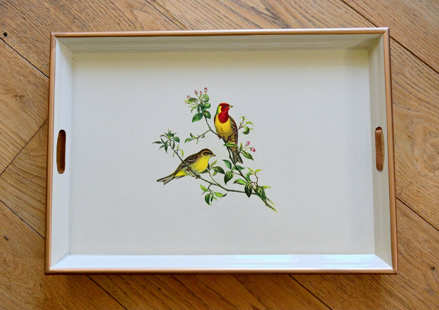 Large Rectangular Tray: Oriental Songbirds