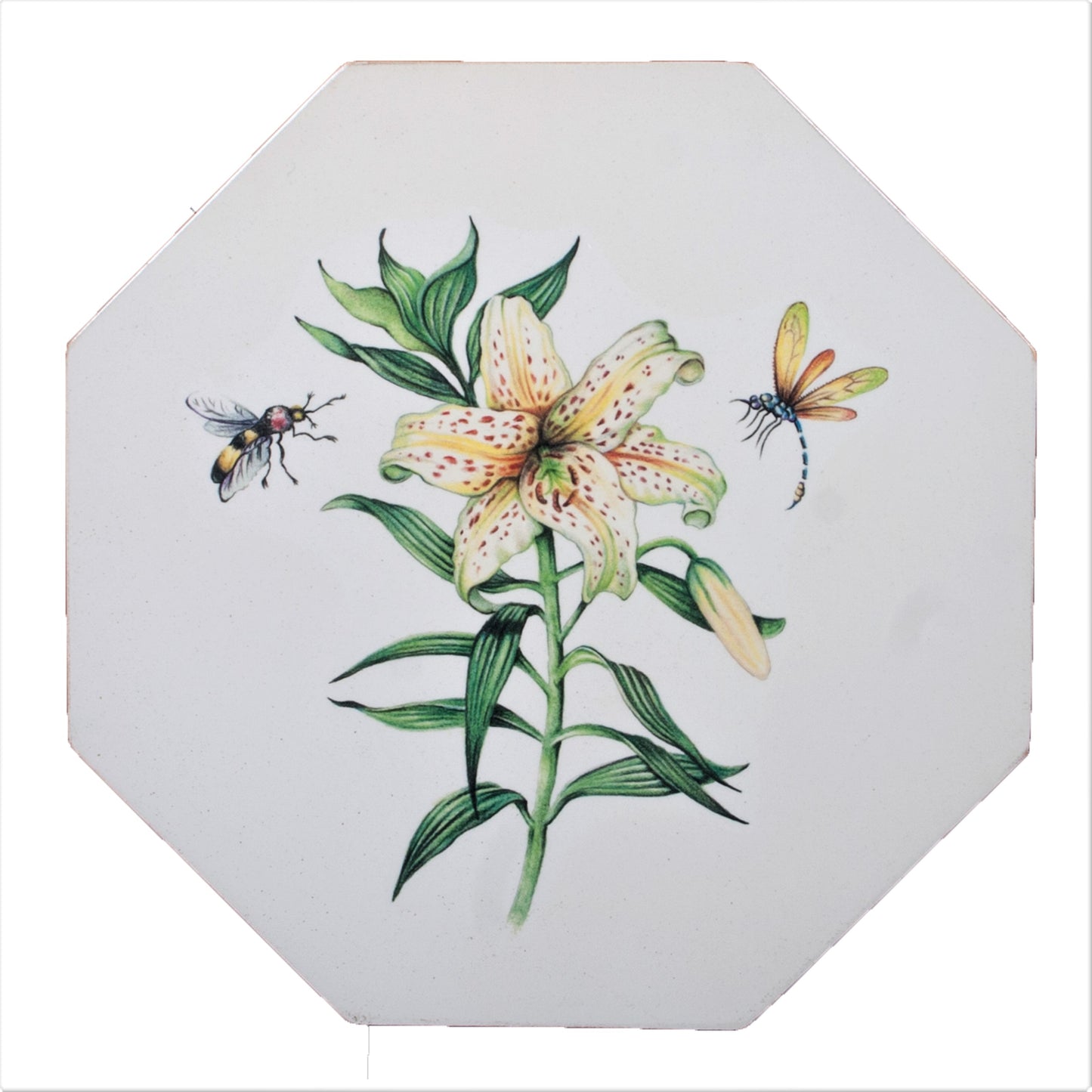 Octagonal Tablemats Set of 4 (boxed): Japanese Lily