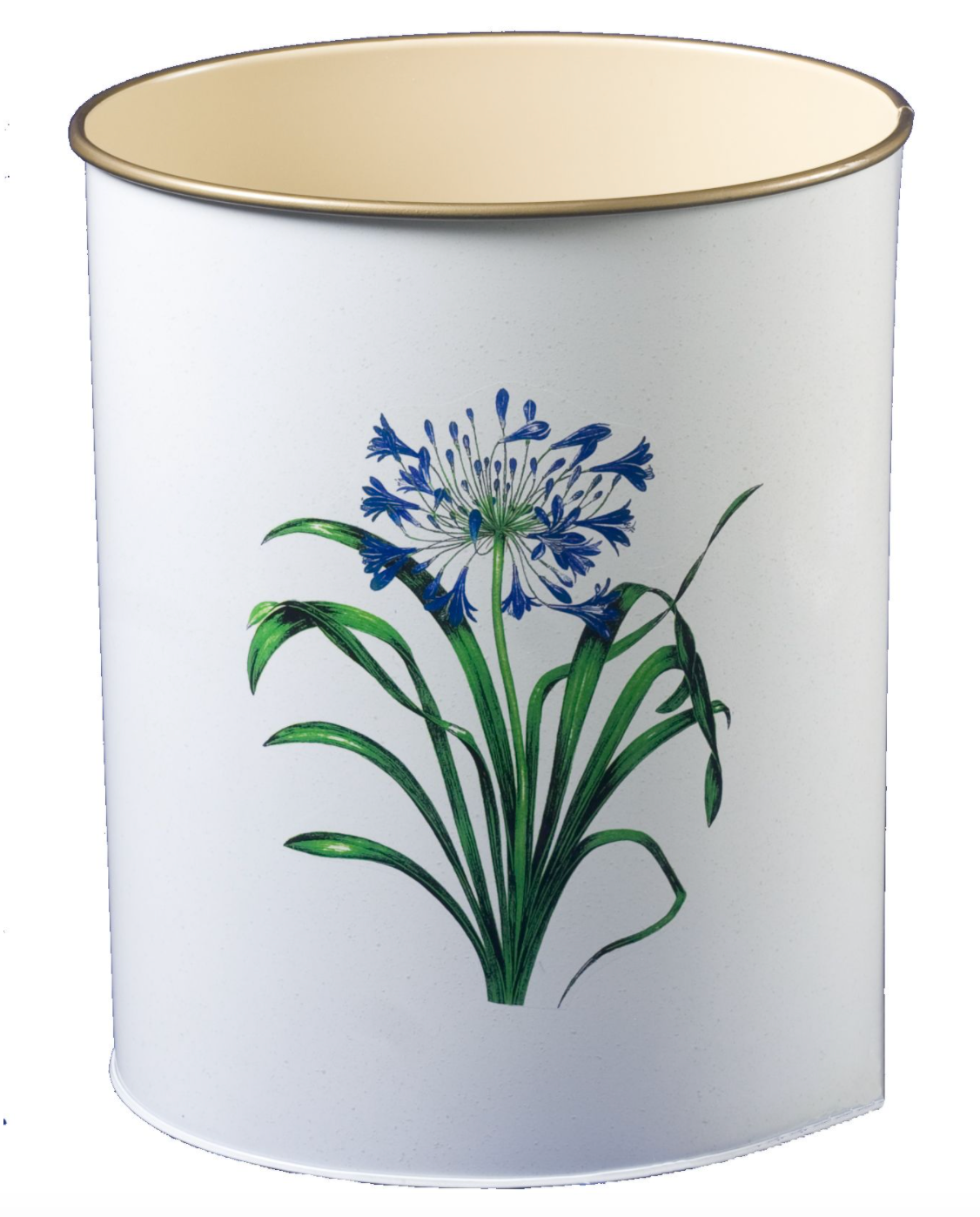 Oval Waste Paper Bin: Agapanthus