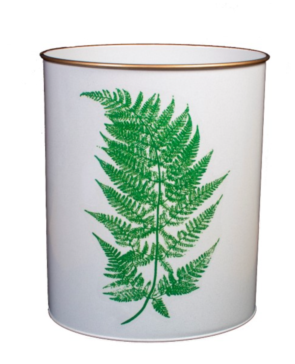 Oval Waste Paper Bin: Fern
