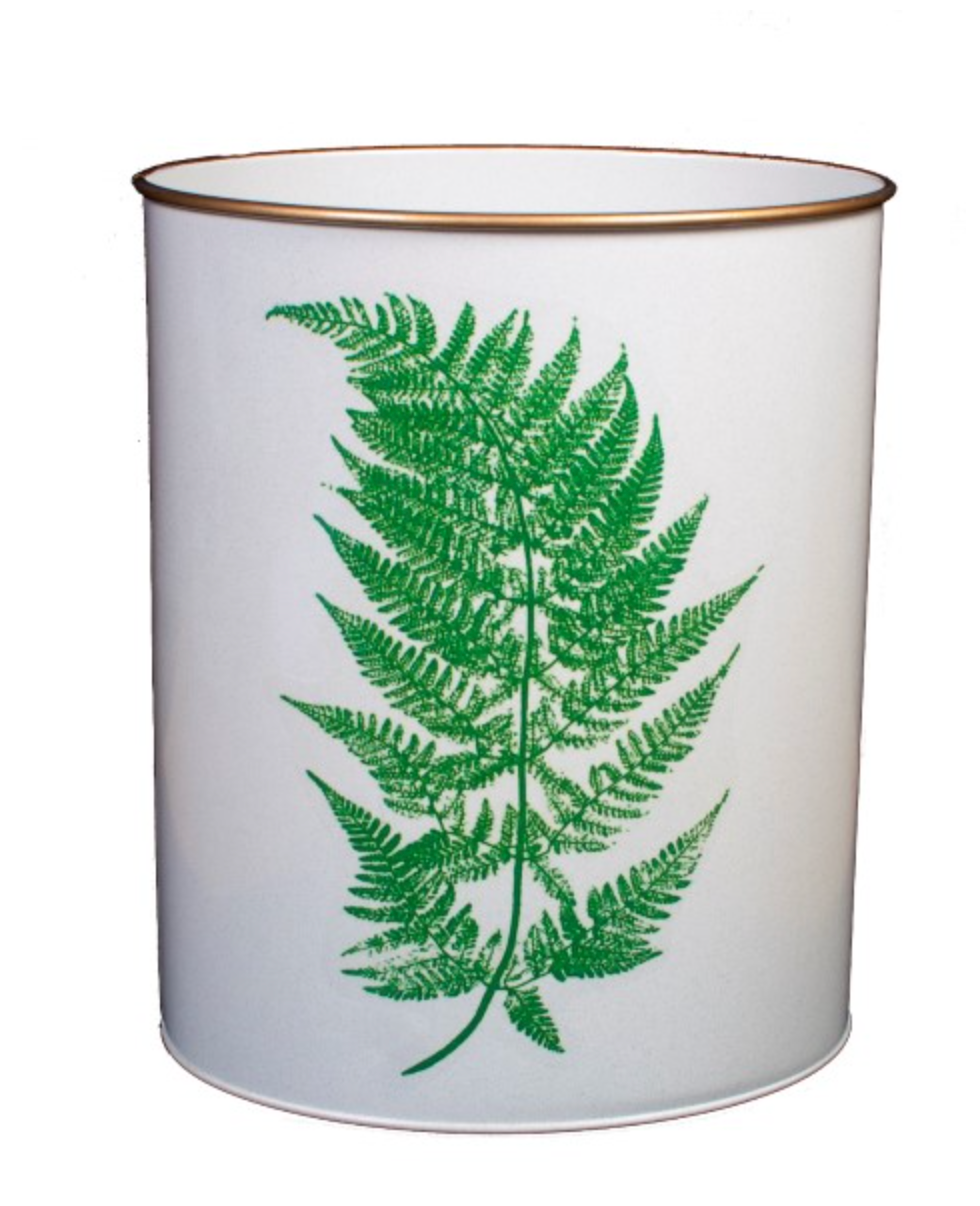 Oval Waste Paper Bin:  Fern