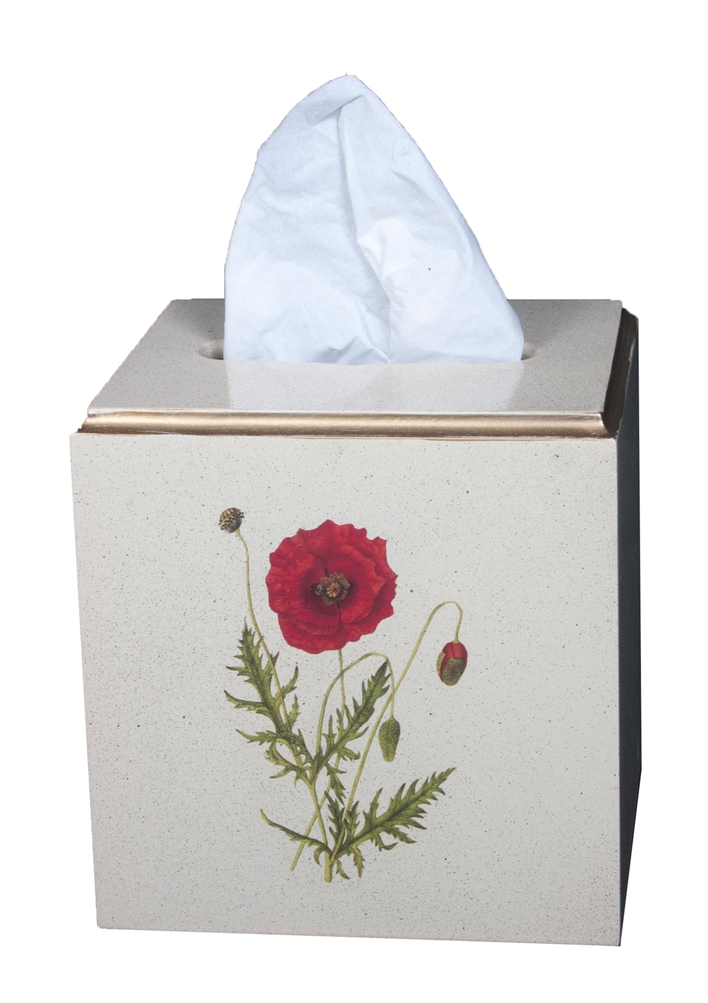 Square Tissue Box Cover: Poppy