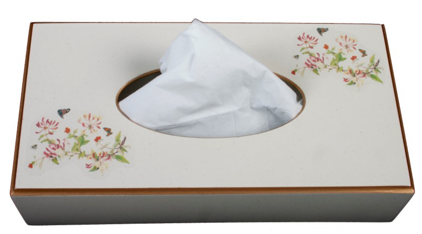 Rectangular Tissue Box: Honeysuckle