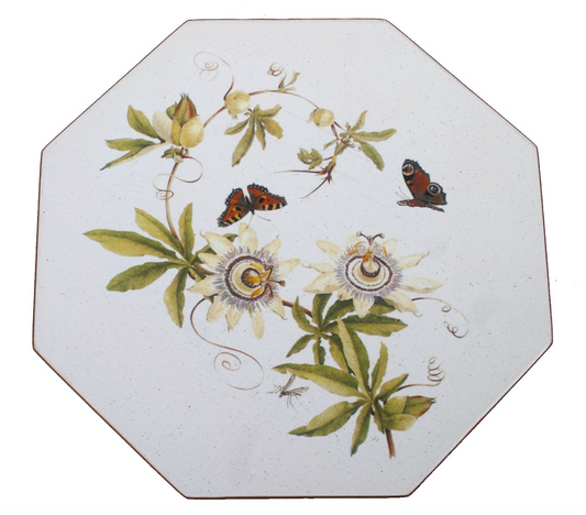 Octagonal Tablemats Set of 4 (boxed): Passion Flower