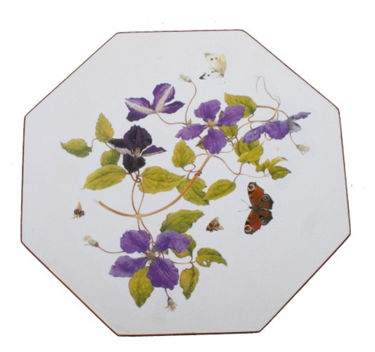 Octagonal Tablemats Set of 4 (boxed): Clematis