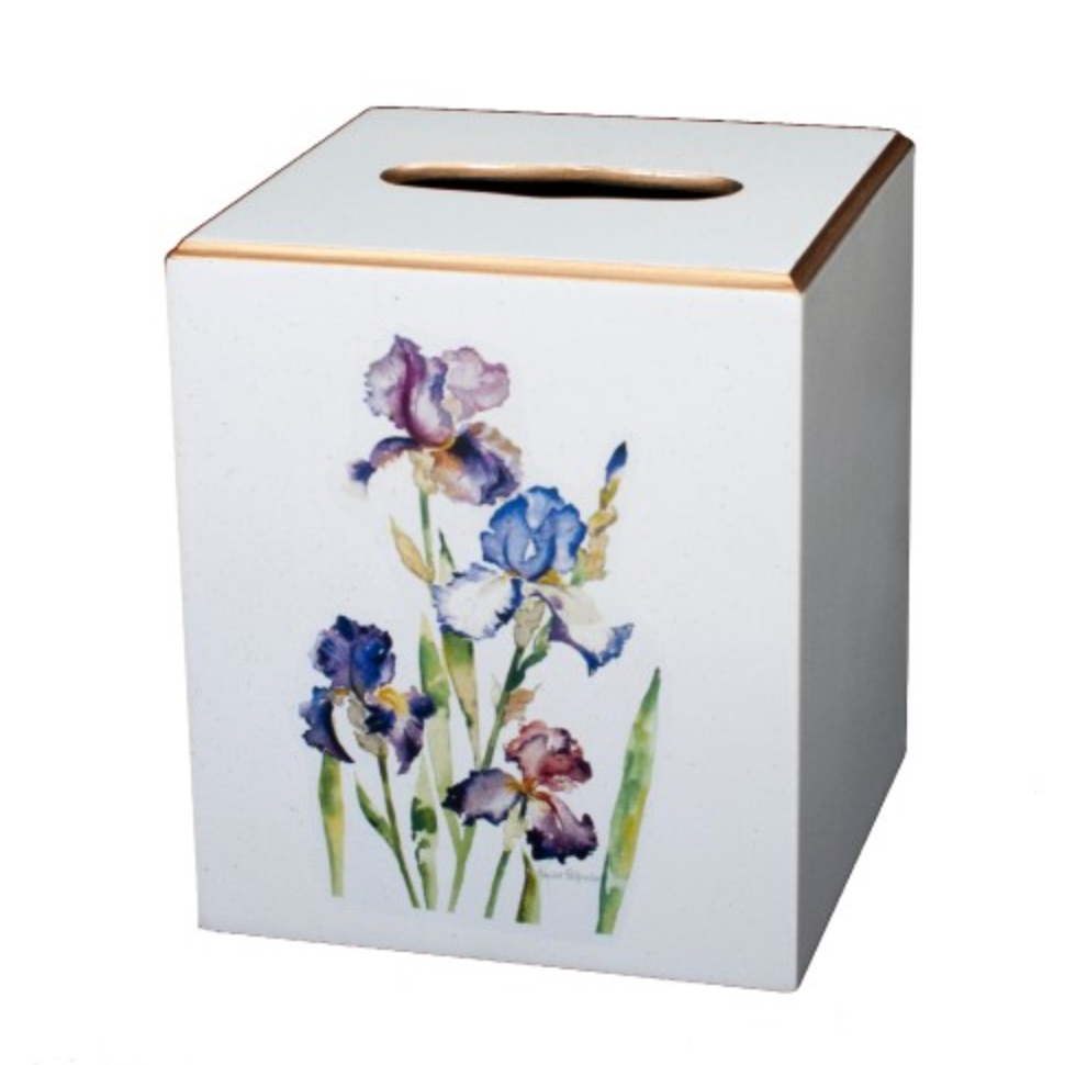 Square Tissue Box Cover: Iris