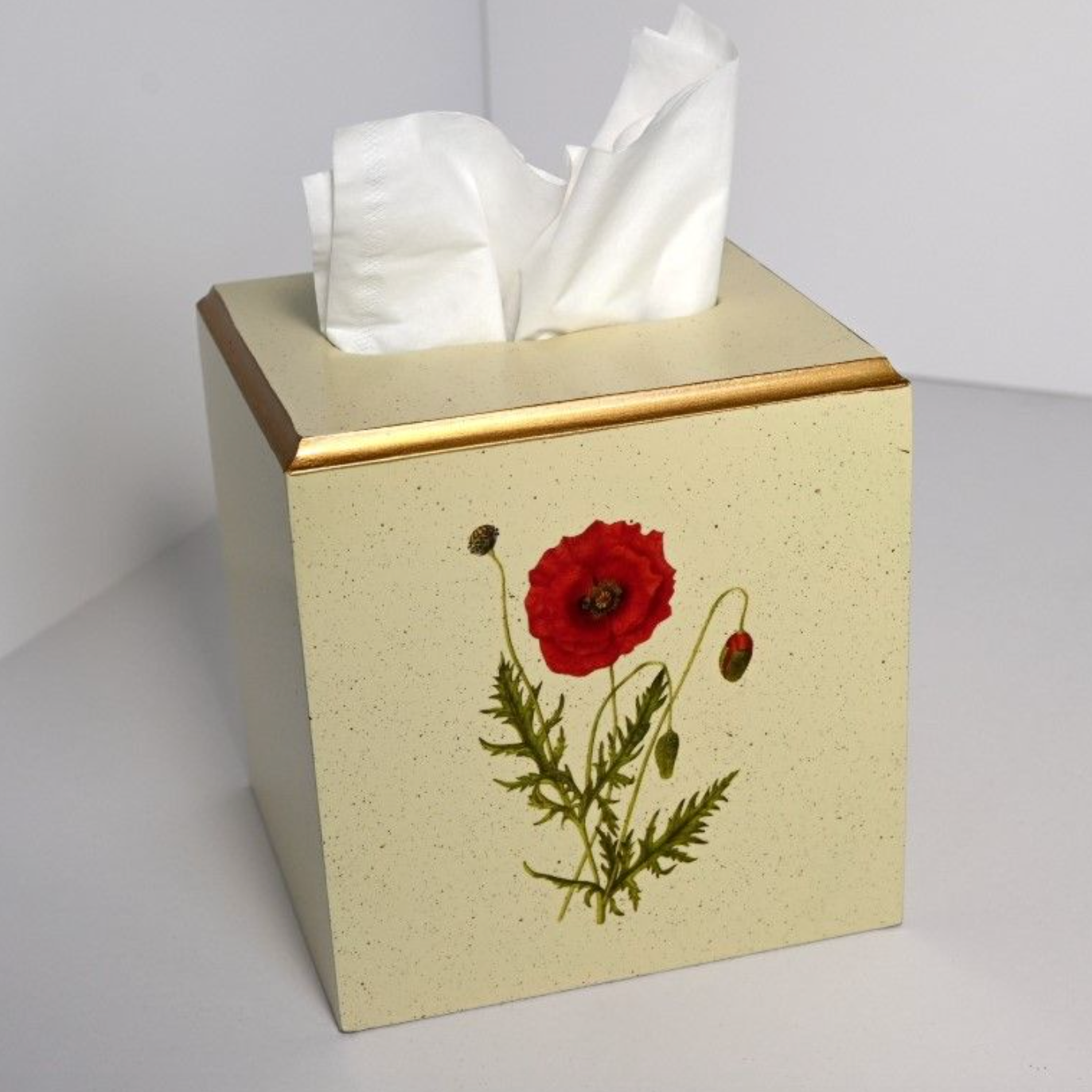 Square Tissue Box Cover: Poppy