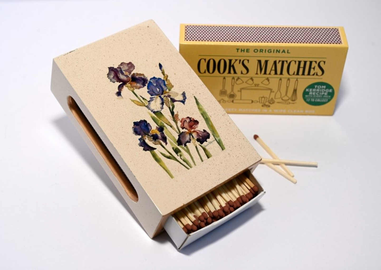 Standard Wooden Matchbox Cover with matches: Iris