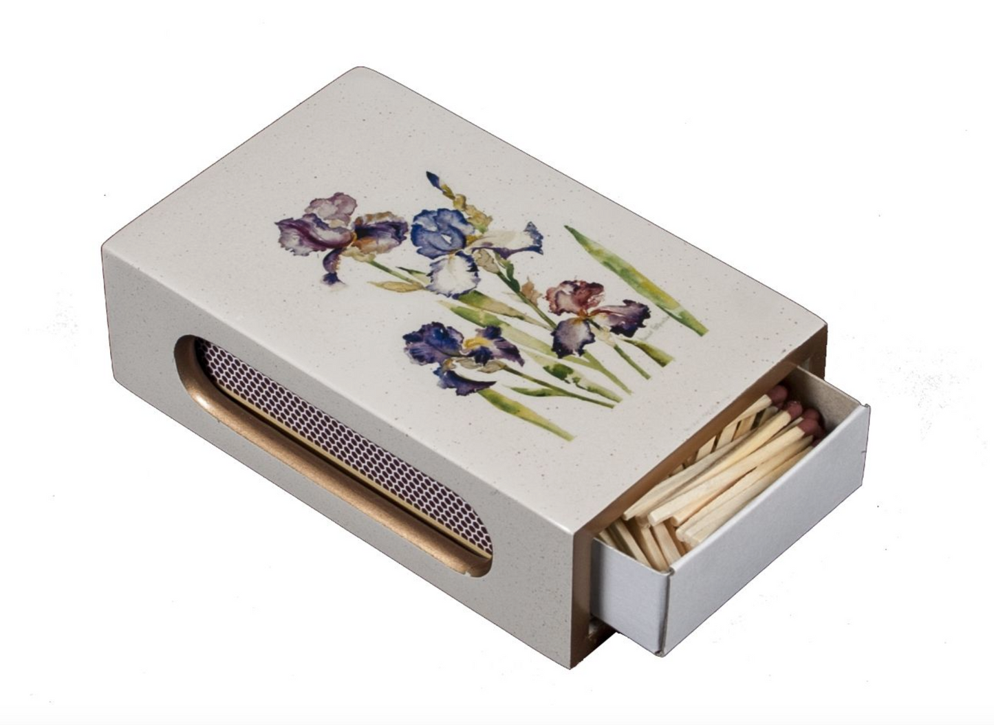 Standard Wooden Matchbox Cover with matches: Iris