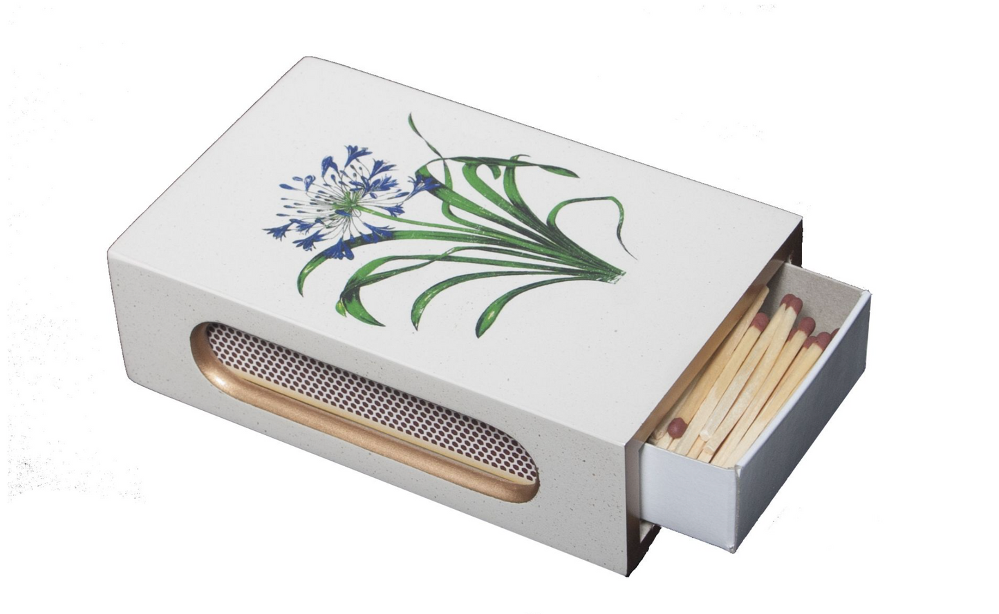 Standard Wooden Matchbox Cover with Matches: Agapanthus