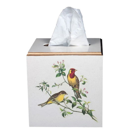 Square Tissue Box Cover: Oriental Songbirds
