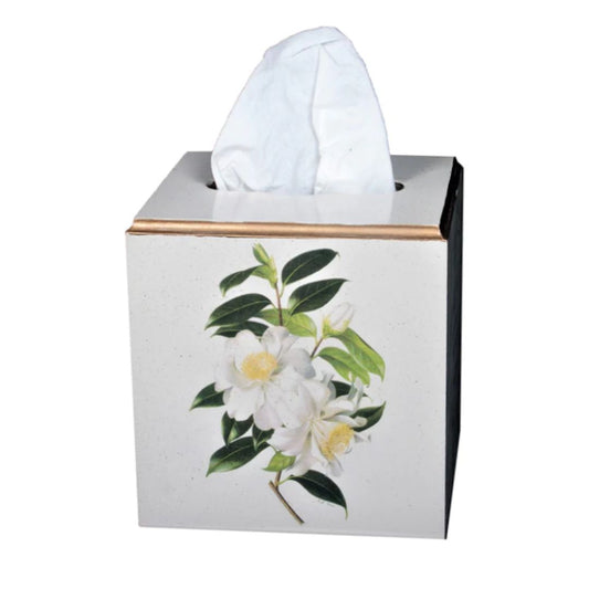 Square Tissue Box Cover: Camellia
