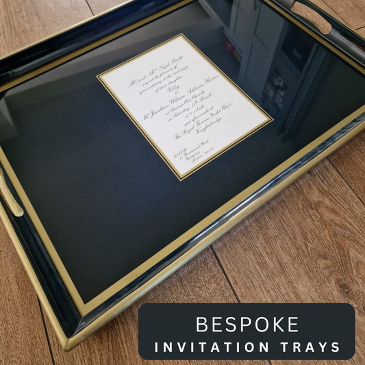 Large Glass Based Invitation/Personalised Trays