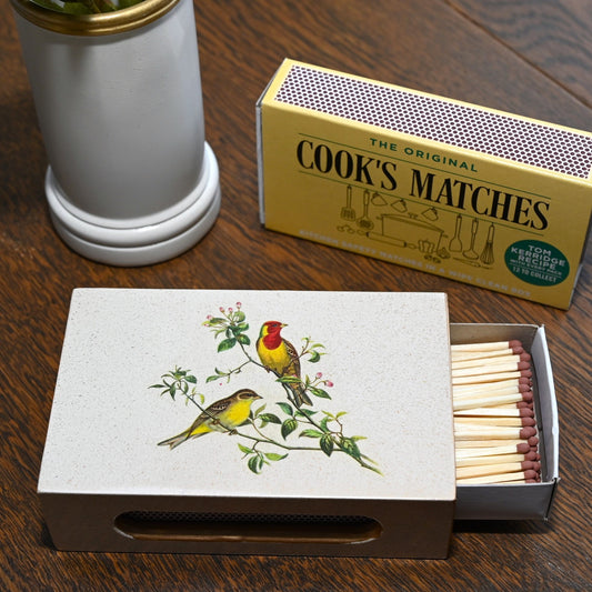 Standard Wooden Matchbox Cover with Matches: Oriental Songbirds