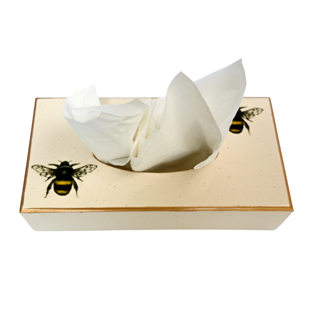 Rectangular Tissue Box Cover, Bee