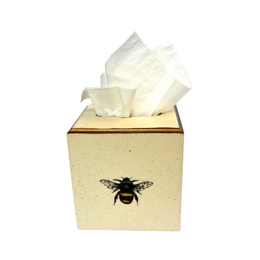 Square Tissue Box Cover: Bee