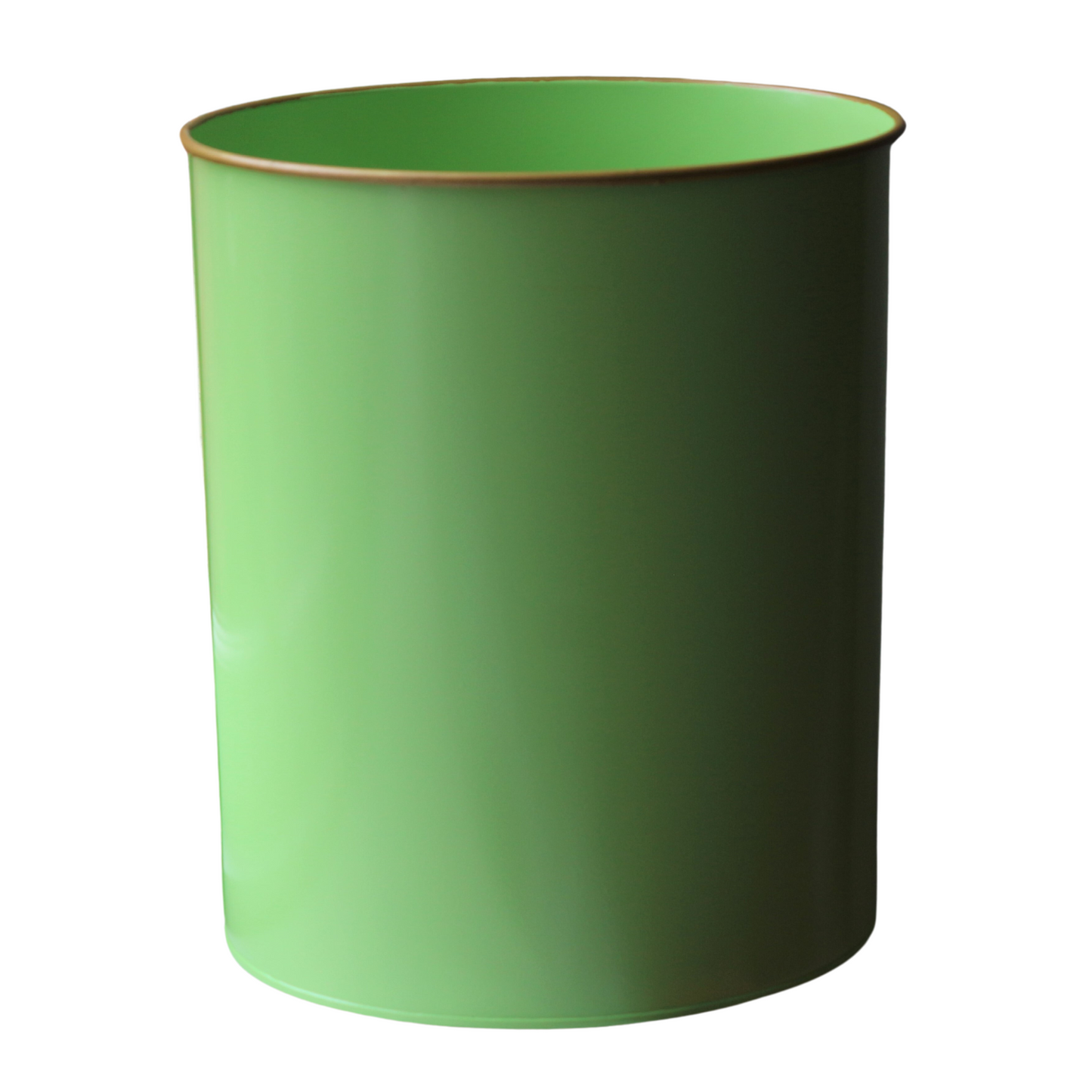 Oval Waste Paper Bin: Lime Green