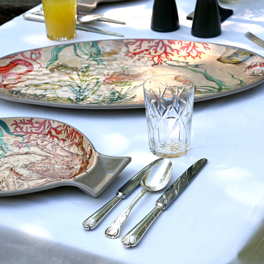 Melamine Oval Platter - Sealife