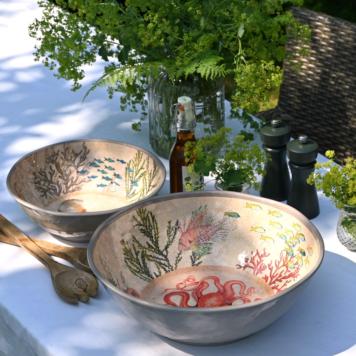 Melamine Salad Bowls - Sealife (small)