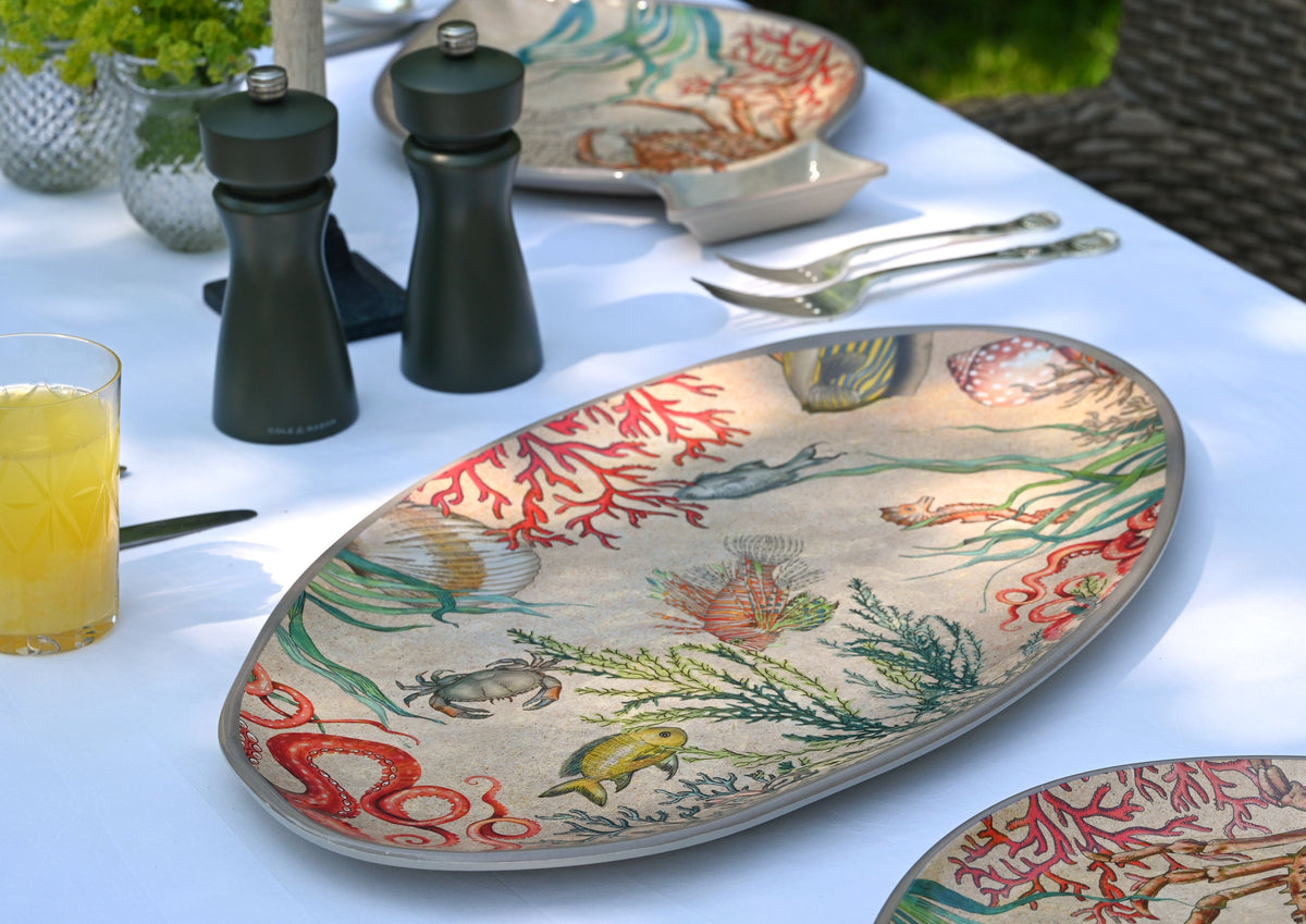 Melamine Oval Platter - Sealife