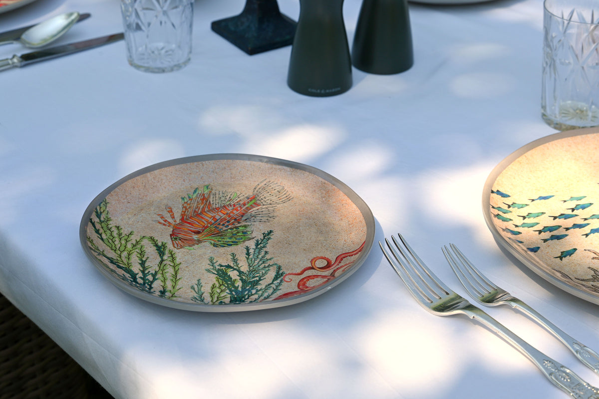 Melamine Side Plates - Sealife (pair)