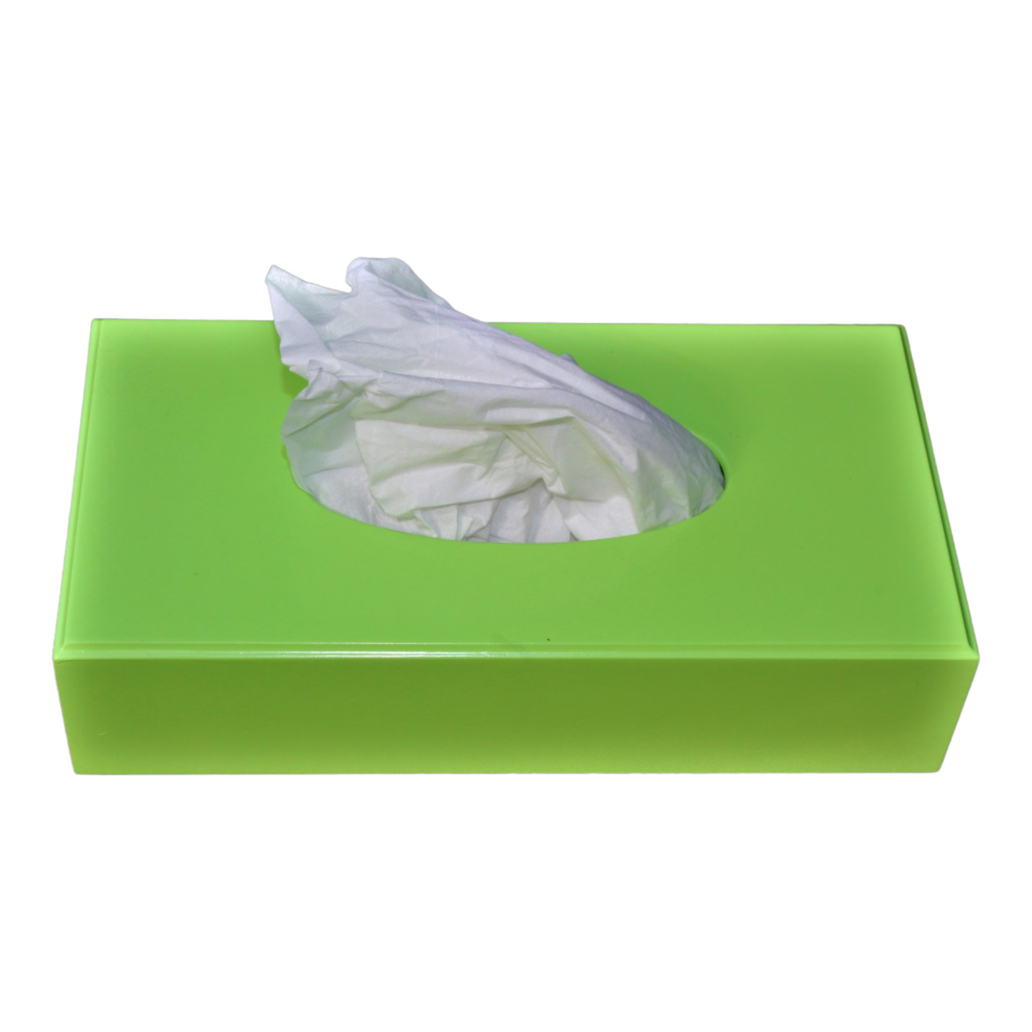 Rectangular Tissue Box Cover: Lime Green