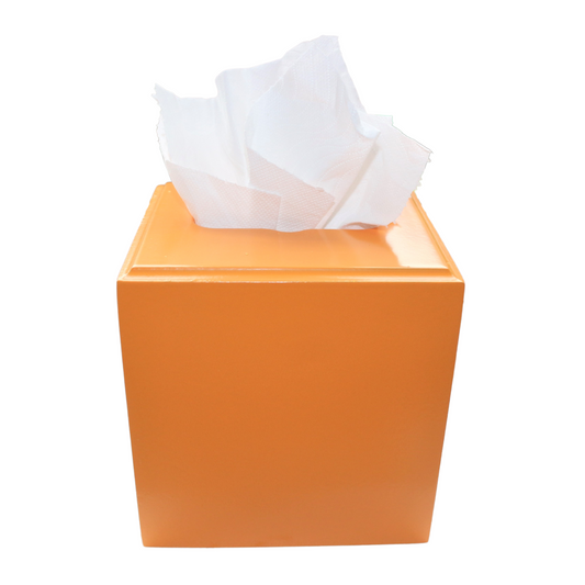 Square Tissue Box Cover:  Tangerine