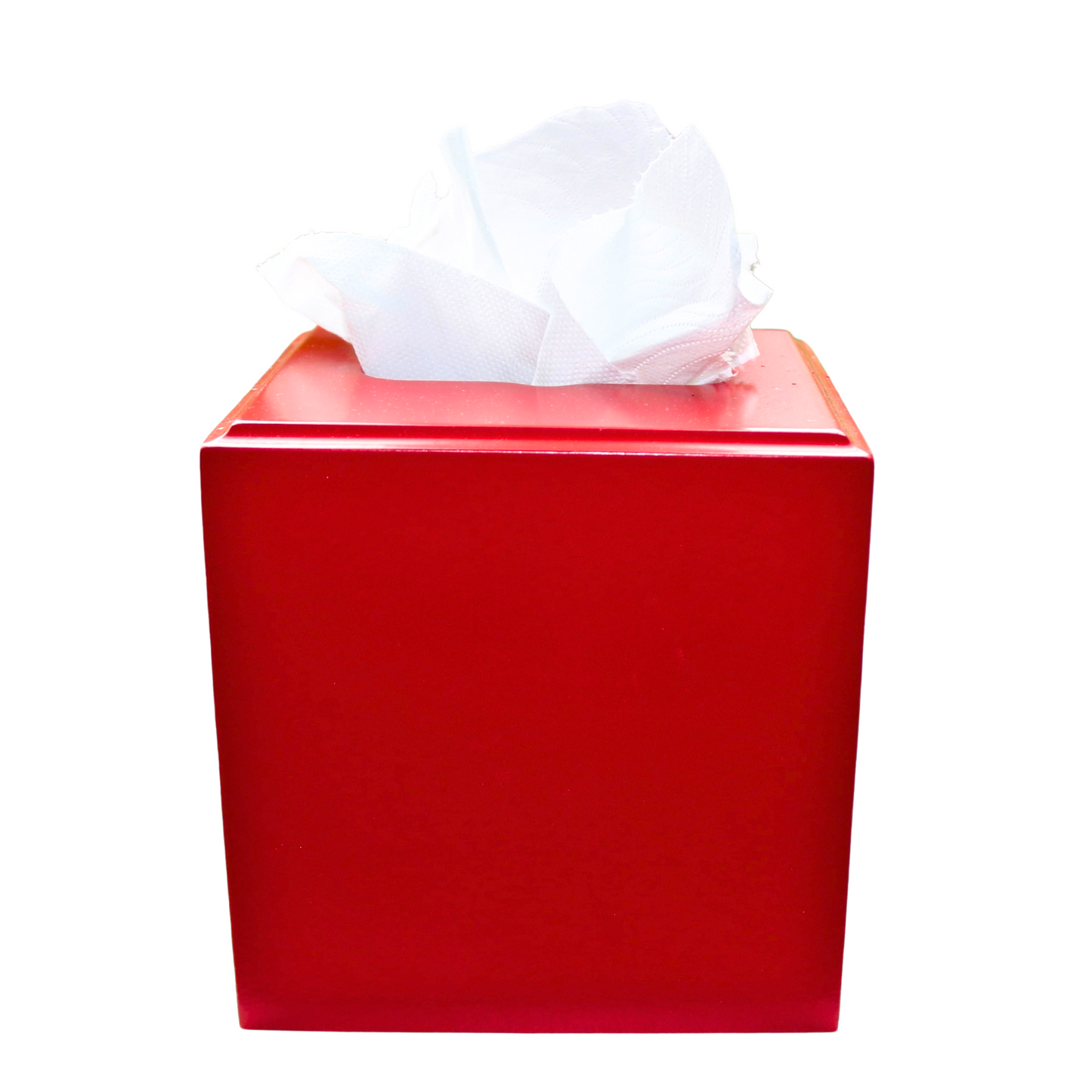 Square Tissue Box:  Scarlet