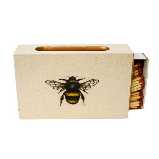 Standard Matchbox Cover with Matches:  Bee