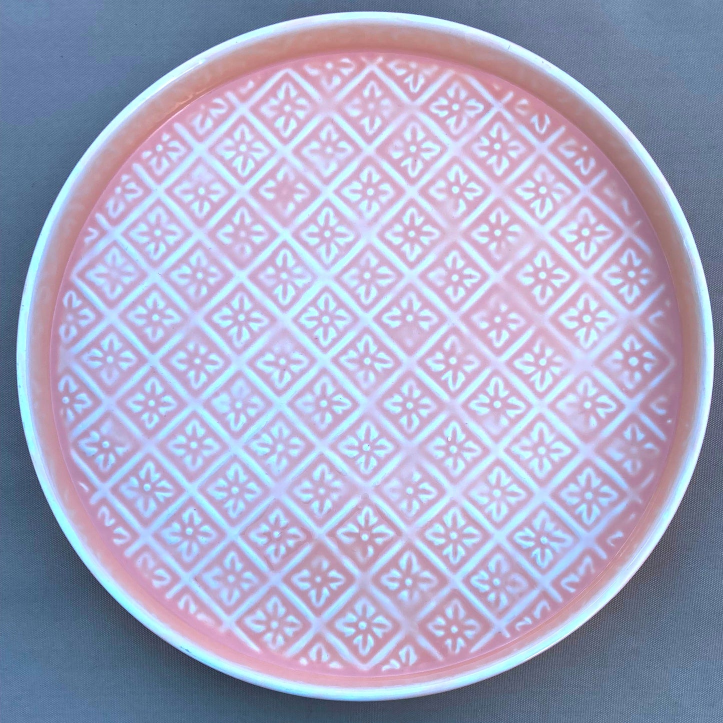 Round Enamel Tray - Dusky Pink