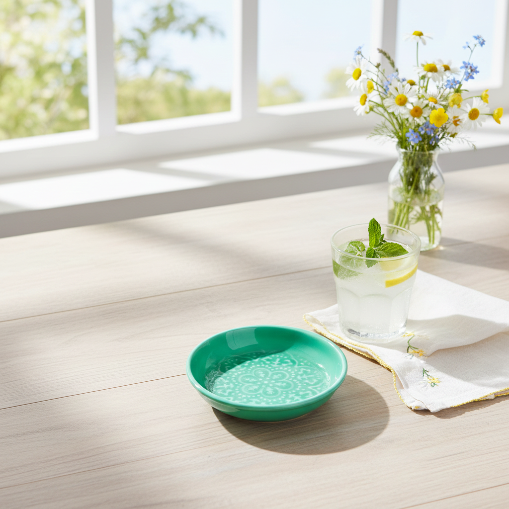 Enamel Trinket Dish - Light Green