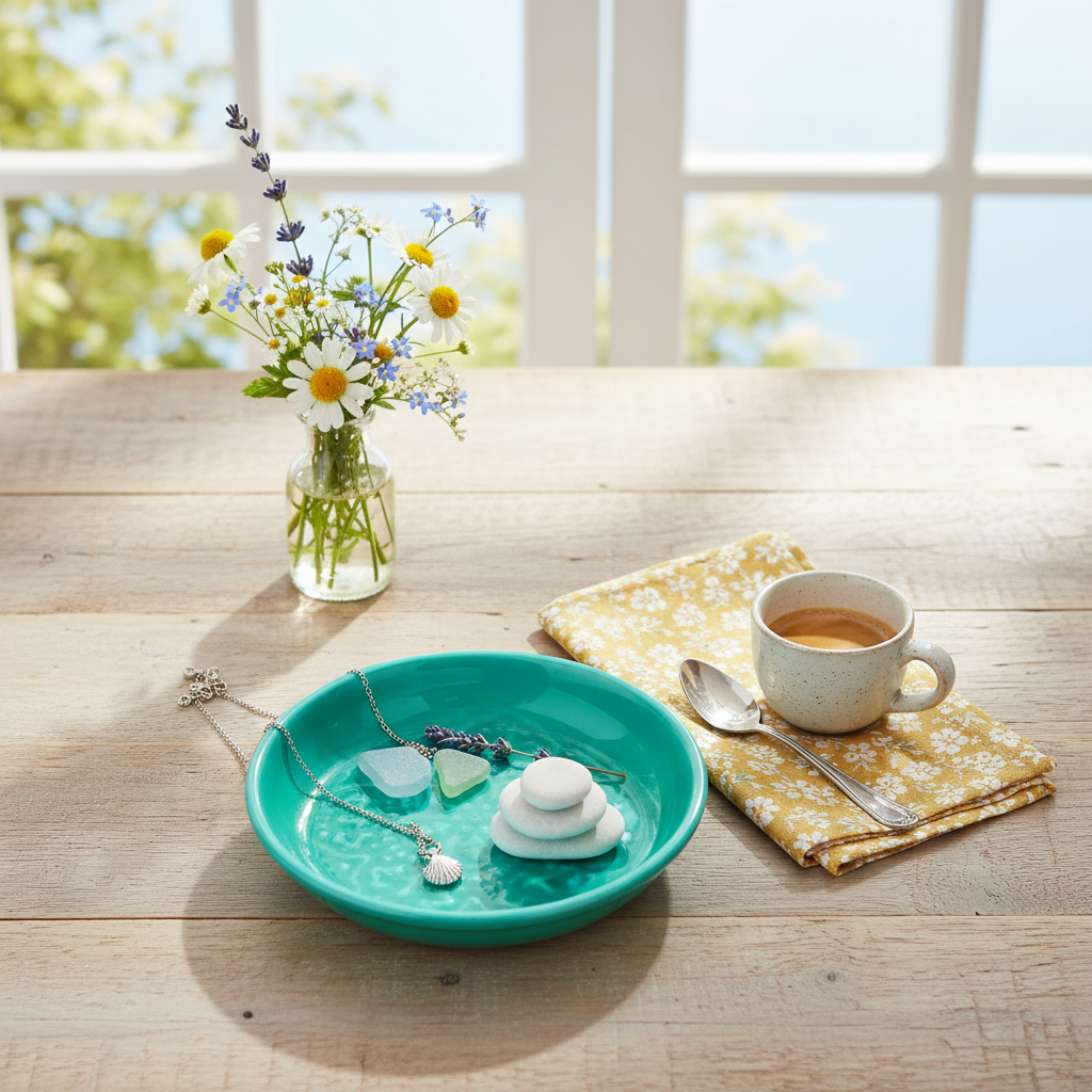 Enamel Trinket Dish - Light Green