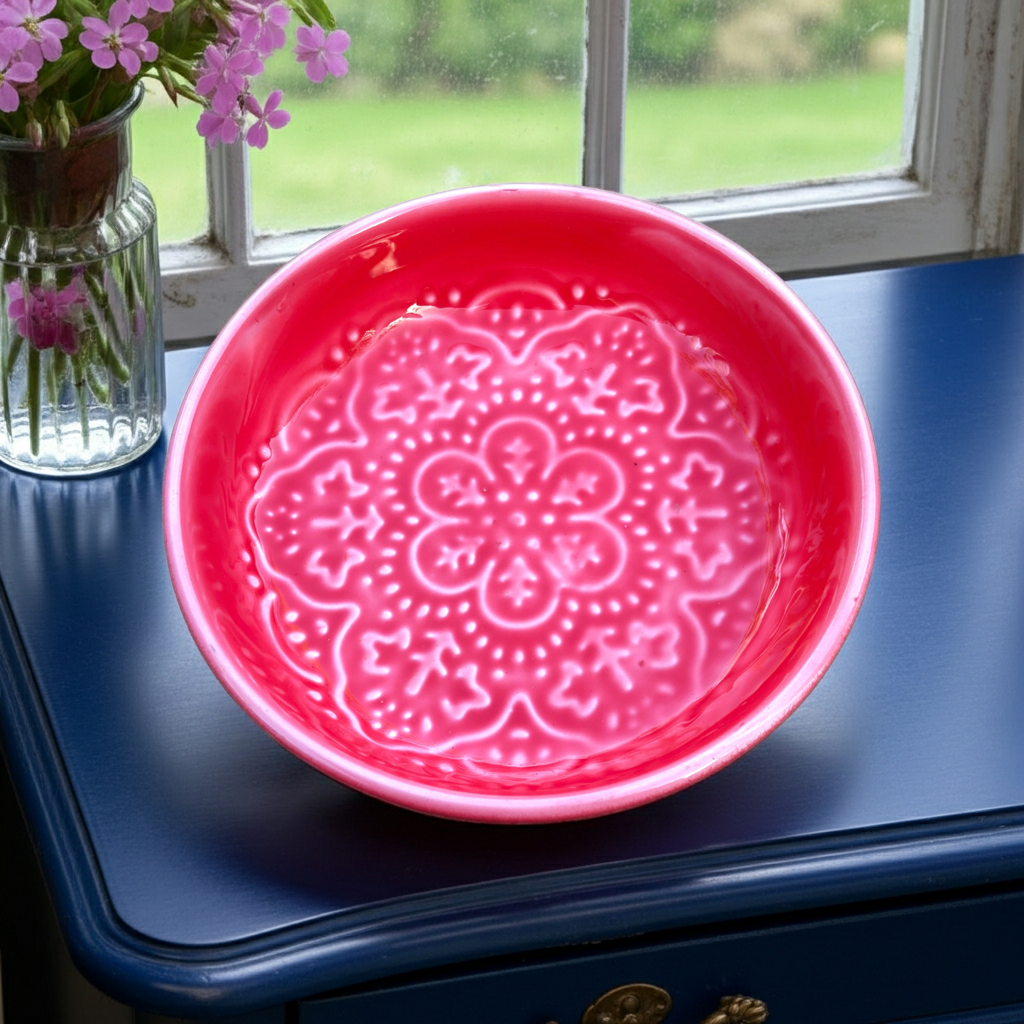 Enamel Trinket Dish - Pink