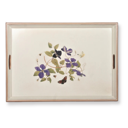 Large Rectangular Tray: Clematis